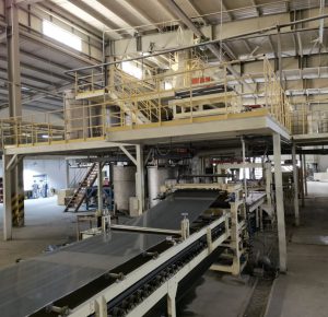 Paperless gypsum board production line